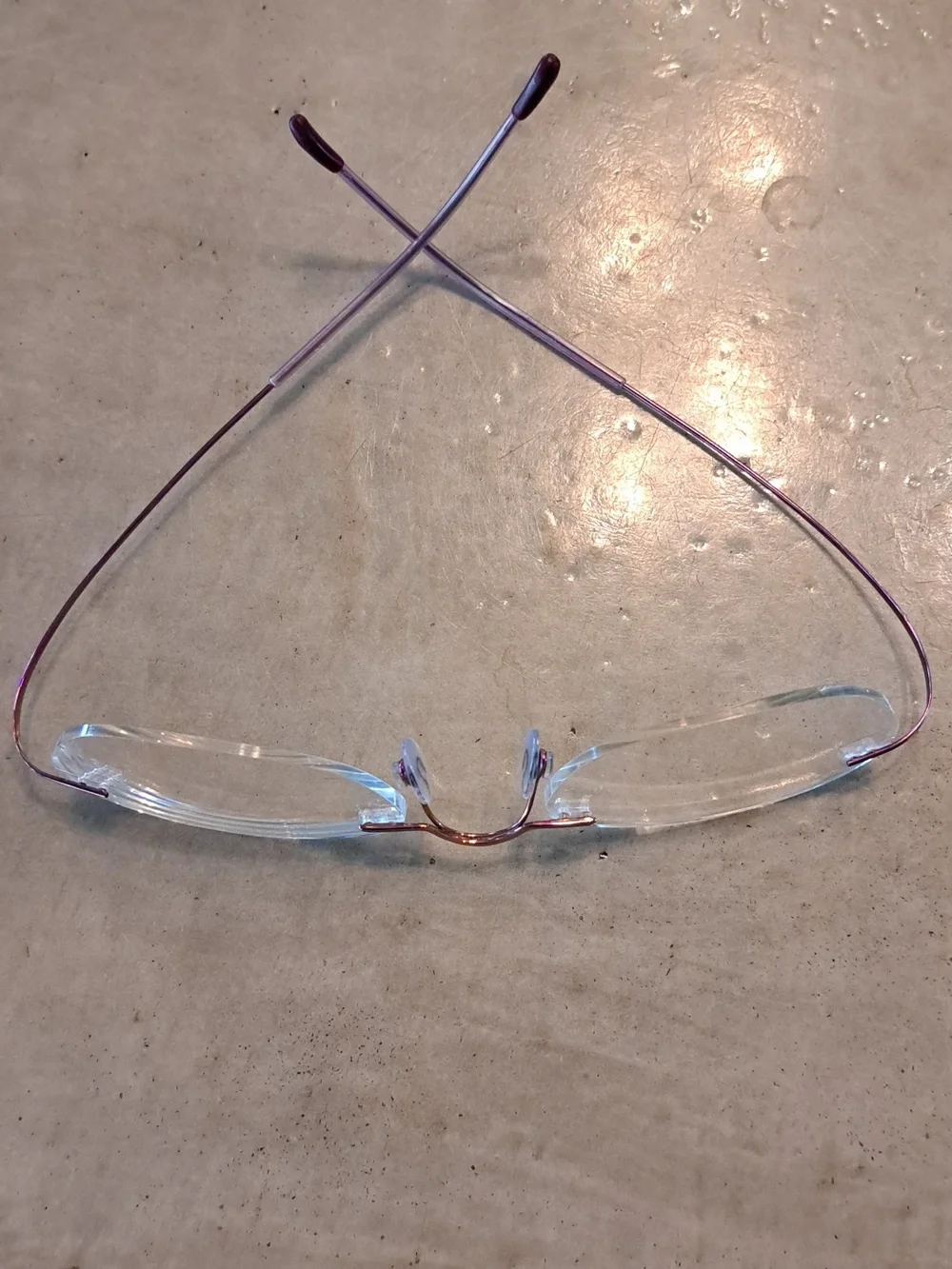 Silhouette 7395 17-49 Titanium rimless eyeglasses. Rose/gold. New Condition. - Picture 5 of 9